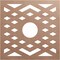 Ekena Millwork Chevron Wood Fretwork Pierced Ceiling Medallion, Wood (Paint Grade), 26"OD x 6 3/4"ID x 3/8"T CMWP26X26X0375CHMF - alternate 1